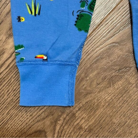 Hanna Andersson Blue Crocodile Kids 2T One Piece Full Zip Blue Green. - Picture 5 of 7